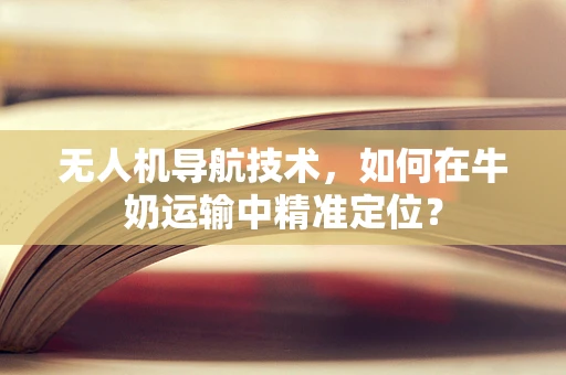 无人机导航技术，如何在牛奶运输中精准定位？