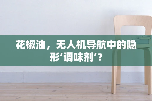 花椒油，无人机导航中的隐形‘调味剂’？