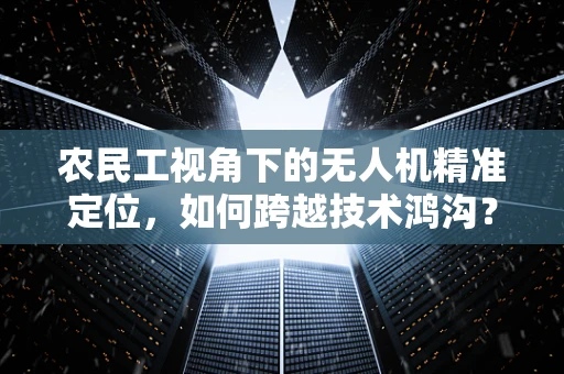农民工视角下的无人机精准定位，如何跨越技术鸿沟？