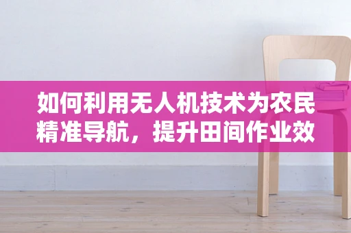 如何利用无人机技术为农民精准导航，提升田间作业效率？