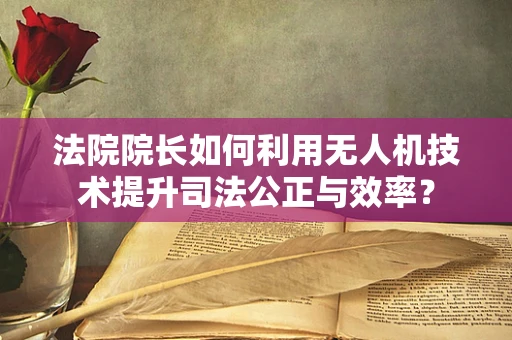 法院院长如何利用无人机技术提升司法公正与效率？