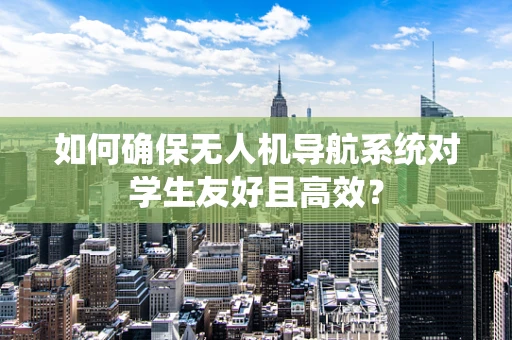 如何确保无人机导航系统对学生友好且高效？