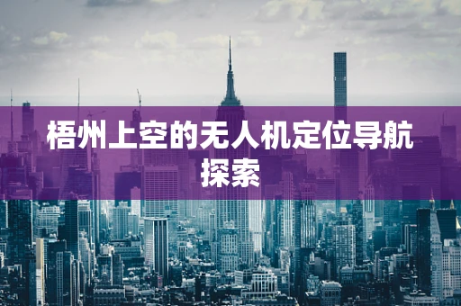 梧州上空的无人机定位导航探索