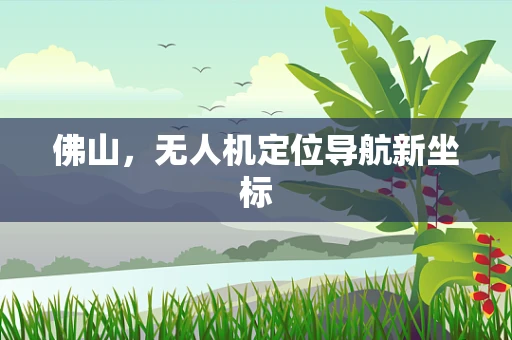 佛山，无人机定位导航新坐标