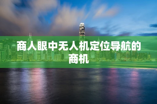 商人眼中无人机定位导航的商机