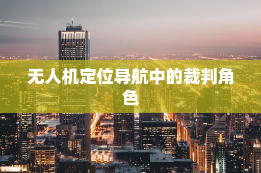 无人机定位导航中的裁判角色