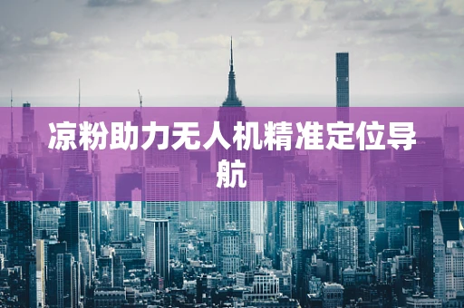 凉粉助力无人机精准定位导航