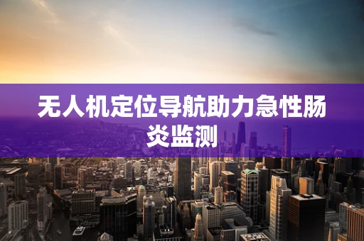 无人机定位导航助力急性肠炎监测