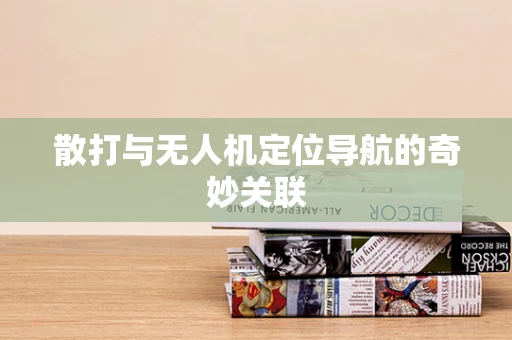 散打与无人机定位导航的奇妙关联