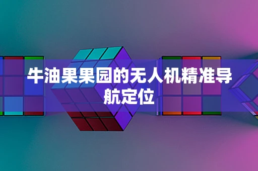 牛油果果园的无人机精准导航定位