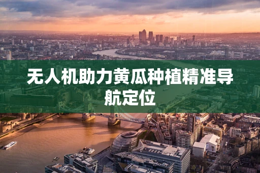 无人机助力黄瓜种植精准导航定位