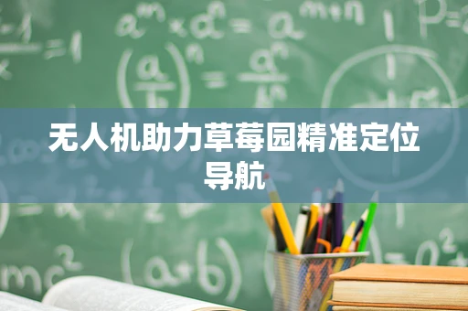 无人机助力草莓园精准定位导航