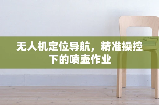 无人机定位导航，精准操控下的喷壶作业
