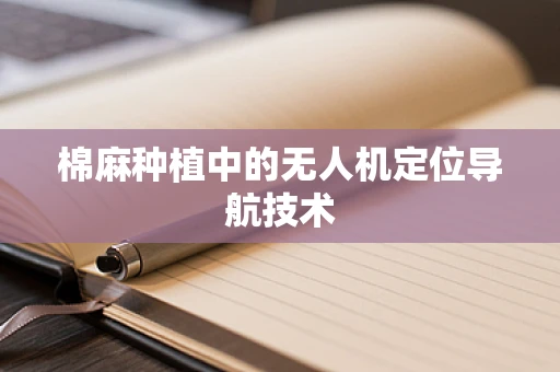 棉麻种植中的无人机定位导航技术