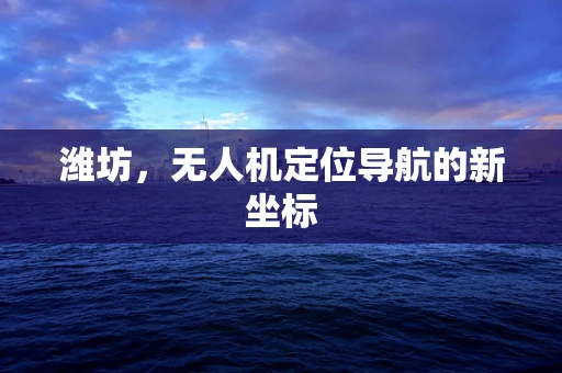 潍坊，无人机定位导航的新坐标