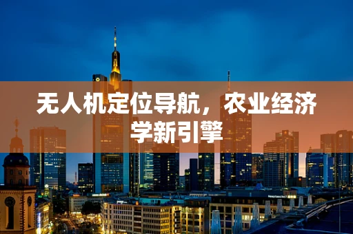 无人机定位导航，农业经济学新引擎