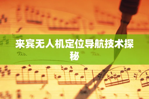 来宾无人机定位导航技术探秘