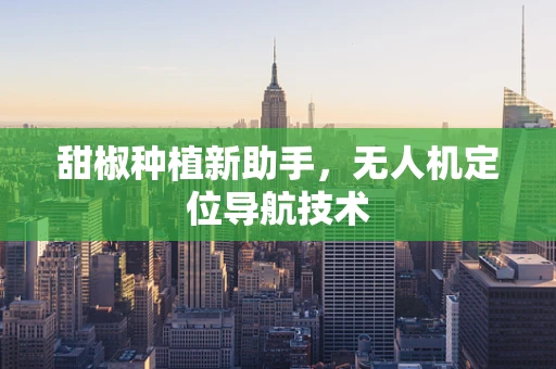 甜椒种植新助手，无人机定位导航技术