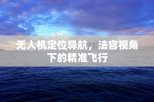 无人机定位导航，法官视角下的精准飞行