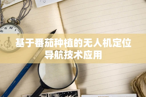 基于番茄种植的无人机定位导航技术应用