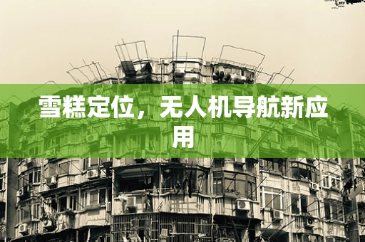 雪糕定位，无人机导航新应用