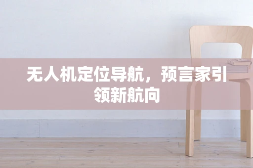 无人机定位导航，预言家引领新航向