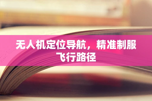 无人机定位导航，精准制服飞行路径