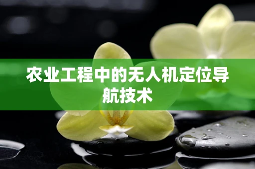 农业工程中的无人机定位导航技术