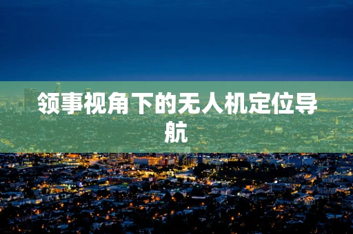 领事视角下的无人机定位导航