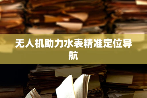无人机助力水表精准定位导航