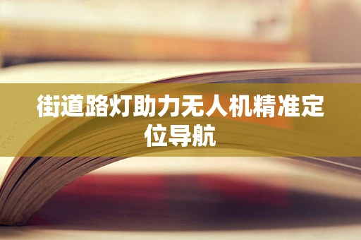 街道路灯助力无人机精准定位导航