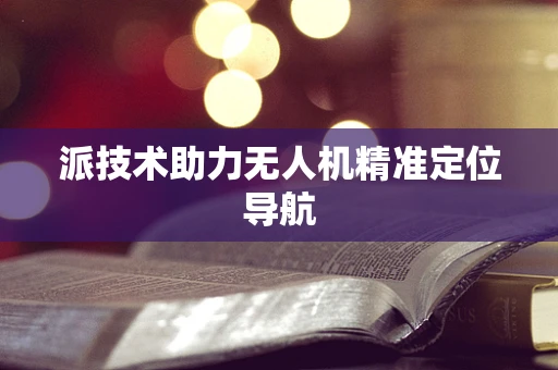 派技术助力无人机精准定位导航
