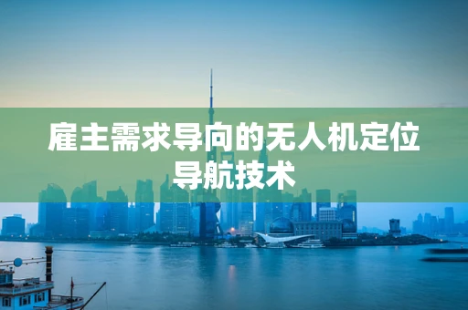雇主需求导向的无人机定位导航技术