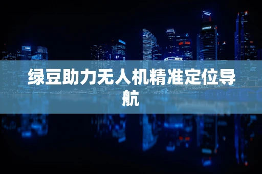 绿豆助力无人机精准定位导航