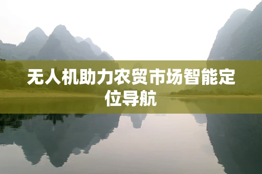 无人机助力农贸市场智能定位导航