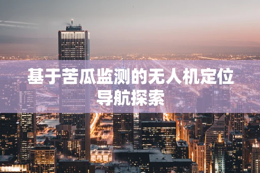 基于苦瓜监测的无人机定位导航探索